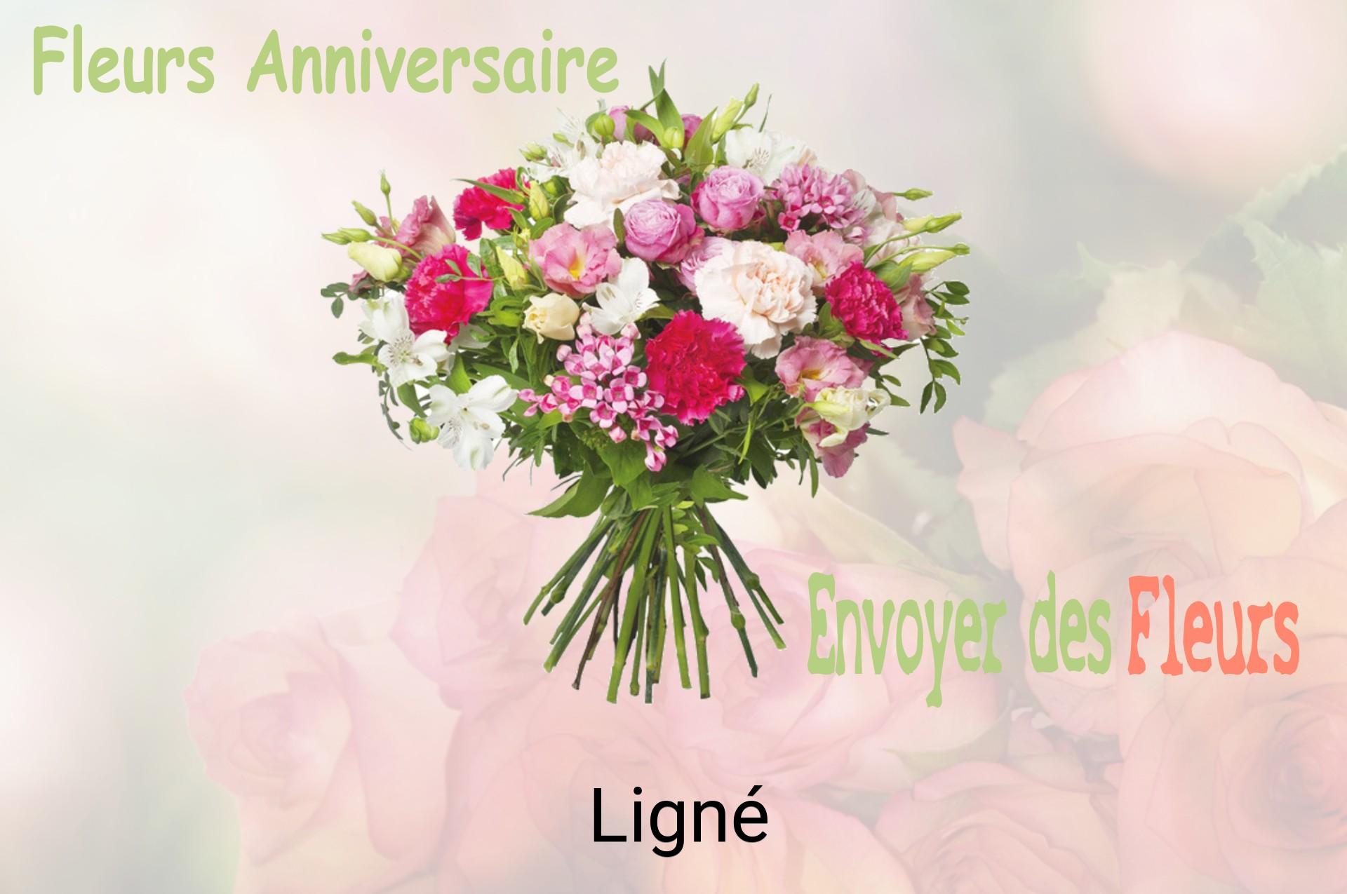 Bouquet de fleurs d’anniversaire livré à Ligné